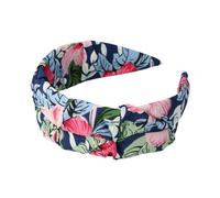 Inca Headband Floral Fabric With Blue Background 1 Un
