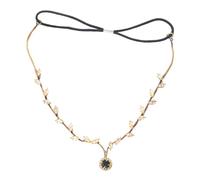 Diadema temática de cadena para la frente de novia con colgante de hoja, colgante de circonita y hoja de personalidad, accesorios para el cabello