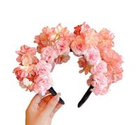 Diadema tradicional china con flores, tocado de cultura china, diadema de tela, diadema de flores, elegante accesorio para el pelo para niña