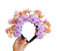 Diadema tradicional china con flores, tocado de cultura china, diadema de tela, diadema de flores, elegante accesorio para el pelo para niña