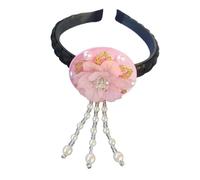 Diadema tradicional coreana de flores de concha hecha a mano, accesorio para celebraciones culturales y actuaciones, uso casual