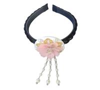 Diadema tradicional coreana de flores de concha hecha a mano, accesorio para celebraciones culturales y actuaciones, uso casual