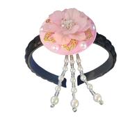 Diadema tradicional coreana de flores de concha hecha a mano, accesorio para celebraciones culturales y actuaciones, uso casual