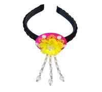 Diadema tradicional coreana de flores de concha hecha a mano, accesorio para celebraciones culturales y actuaciones, uso casual