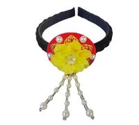 Diadema tradicional coreana de flores de concha hecha a mano, accesorio para celebraciones culturales y actuaciones, uso casual