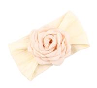 Diadema transpirable para bebé con dije de flor, diadema elástica para niñas de 0 a 36 meses, mejora la ternura