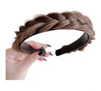 Diadema trenza en espiga para mujer, accesorio para el cabello coreano con aspecto natural para volumen y peinados elegantes, talla única (A)