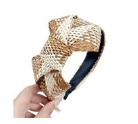 Diadema trenzada a cuadros, versátil diadema con lazo para la personalidad, accesorios para el cabello (café 2)
