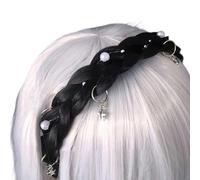 Diadema trenzada adornada con estrella de metal, hecha a mano, cómoda, unisex, accesorio para disfraz