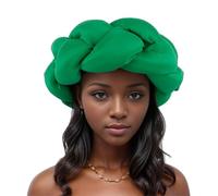 Diadema trenzada africana, diadema grande, gorras turbante Nigeria, gorro ajustable para fiestas de boda, bandas de peinado