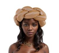 Diadema trenzada africana, diadema grande, gorras turbante Nigeria, gorro ajustable para fiestas de boda, bandas de peinado