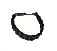 Diadema trenzada ajustable elástica negra accesorios cabello mujer estilo natural disfraz Oktoberfest fiestas tradicionales