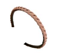 Diadema trenzada antideslizante para lavar la cara, rutina de cuidado de la piel, cómoda banda de pelo de tela para flequillo corto y lateral, banda antideslizante