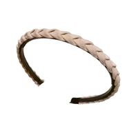 Diadema trenzada antideslizante para lavar la cara, rutina de cuidado de la piel, cómoda banda de pelo de tela para flequillo corto y lateral, banda antideslizante
