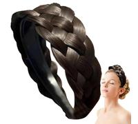 Diadema trenzada - Cinta trenzada para el pelo, diademas grandes para mujer, diadema ajustable | Diadema trenzada elástica para mujer | Diadema trenzada para mujer | Diadema trenza para el pelo de
