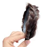 Diadema trenzada de alta elasticidad para mujer, accesorio cómodo para el cabello, diadema de aspecto natural
