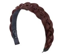 Diadema trenzada de espina de pescado con clip para el pelo fácil de llevar, cómoda aro para mujer, peinado diario, sintético trenzado