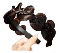 Diadema trenzada de espina de pescado de alambre de alta temperatura para mujer con dientes antideslizantes para mantener un ajuste seguro y levantar el volumen del cabello para un uso diario elegante