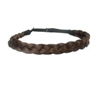 Diadema trenzada de pelo sint tico DIGUAN, cl sica, gruesa, ancha, el stica, accesorio de belleza para mujer y ni a, 55 g (#Casta o)