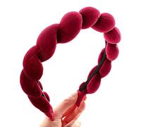 Diadema trenzada de terciopelo, diadema de esponja, diadema para el cabello, diadema para lavar la cara, cuidado de la piel, diadema de maquillaje, yoga, diadema acolchada de esponja