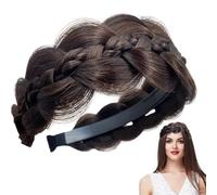 Diadema trenzada - Diadema ancha con diseño de espina de pescado, diadema con diseño de agarre de dientes | Elegante aro giratorio para mujer, accesorio cómodo para el cabello para una sujeción segura