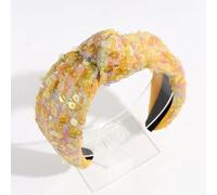 Diadema trenzada, diademas, 2 diademas anudadas for mujeres y niñas, diademas de lentejuelas de moda, aro de pelo ancho y brillante, accesorios for el cabello con purpurina for bodas, fiestas diarias(