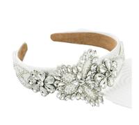 Diadema trenzada, diademas, diademas de cristal coloridas barrocas, diadema con diamantes de imitación for mujer, accesorios for el cabello for niñas(Silver)