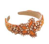Diadema trenzada, diademas, diademas de cristal coloridas barrocas, diadema con diamantes de imitación for mujer, accesorios for el cabello for niñas(Yellow)