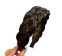 Diadema Trenzada Popular De 7 Hebras Diseño Antideslizante Pelucas Fibra Resistentes Calor Aro Para Cabello Mujeres Peinado Uso Diario Postizo Aro Cabello