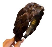 Diadema Trenzada Popular De 7 Hebras Diseño Antideslizante Pelucas Fibra Resistentes Calor Aro Para Cabello Mujeres Peinado Uso Diario Postizo Aro Cabello