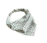 Diadema triangular con estampado floral de verano para mujeres y niñas, bufanda de cabeza triangular con flores, bufanda pastoral para el cabello (verde)