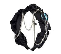 Diadema única de cadena punk rock, ligera, fácil de limpiar, para conciertos, fiestas de disfraces y declaraciones de moda diarias, joyería para el cabello