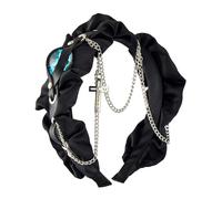 Diadema única de cadena punk rock, ligera, fácil de limpiar, para conciertos, fiestas de disfraces y declaraciones de moda diarias, diadema punk unisex