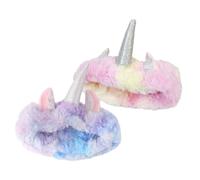 Diadema Unicornio de Felpa Elástica para Mujeres, 2 Piezas