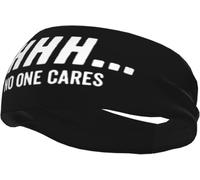 Diadema Unisex Antideslizante con la Frase Shhh No One Cares para Hacer Ejercicio, Correr, Ciclismo y Yoga.