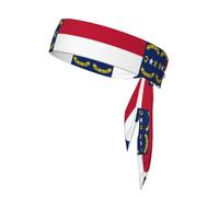 Diadema Unisex con Estampado de la Bandera de Dakota del Norte y la Bandera de Qatar para Deportes de Fitness, Correr, Tenis, Baloncesto y Karate.