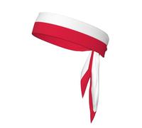 Diadema Unisex con Estampado de la Bandera de Polonia y la Bandera de Qatar para Deportes de Fitness, Correr, Tenis, Baloncesto y Karate.