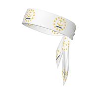 Diadema Unisex con la Bandera de Rhode Island y la Bandera de Qatar. Ideal para Fitness, Correr, Tenis, Baloncesto y Karate.