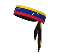 Diadema unisex para adultos con bandera de Venezuela y 6 banderas de Ucrania, que absorbe la humedad, ideal para correr, yoga y bicicleta.