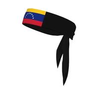 Diadema unisex para adultos con la bandera de Venezuela y 5 banderas de Ucrania, que absorbe la humedad, ideal para correr, yoga y bicicleta.