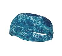 Diadema unisex para adultos con temática de océano tropical y playa, banda elástica que absorbe la humedad