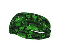 Diadema unisex para adultos, para correr, día de San Patricio, diseño de hojas, banda elástica que absorbe la humedad