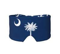 Diadema unisex para dormir de lado con la bandera de Carolina del Sur, máscara para dormir y orejeras (26.8 x 4.3 pulgadas), orejeras ajustables para interiores y exteriores, viajes, yoga, cómodas