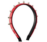 Diadema unisex punk con remache de poliuretano, para conciertos de rock, tocado oscuro, unisex
