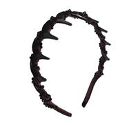 Diadema vintage de perlas artificiales de alto cráneo, diadema de perlas con dientes de peine, a la moda, antideslizante, doble uso, aro con cuentas,