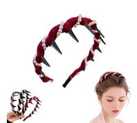 Diadema vintage de perlas artificiales de alto cráneo, elegante aro antideslizante para novia con dientes de peine, diadema de perlas sintéticas blancas, elegante aro de pelo brillante para boda