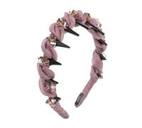 Diadema vintage de perlas artificiales de alto cráneo - Elegante aro de perlas artificiales de alto cráneo para mujeres con diamantes de imitación, peine de dientes, diadema de novia para boda, fiesta