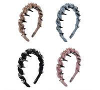 Diadema vintage de perlas artificiales de alto cráneo - Elegante aro de perlas artificiales de alto cráneo para mujeres con diamantes de imitación, peine de dientes, diadema de novia para boda, fiesta