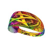 Diadema Wiccan con diosa del pentagrama de triple luna, diadema elástica unisex, diadema que absorbe la humedad para deportes, correr y yoga.