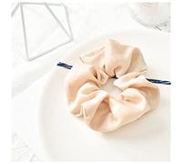 Diademas 1 unids Lady Hair Scrunchies Anillo Elástico Pure Color Bobble Sports Dance Scrunchie Diadema Mujer(Beige)